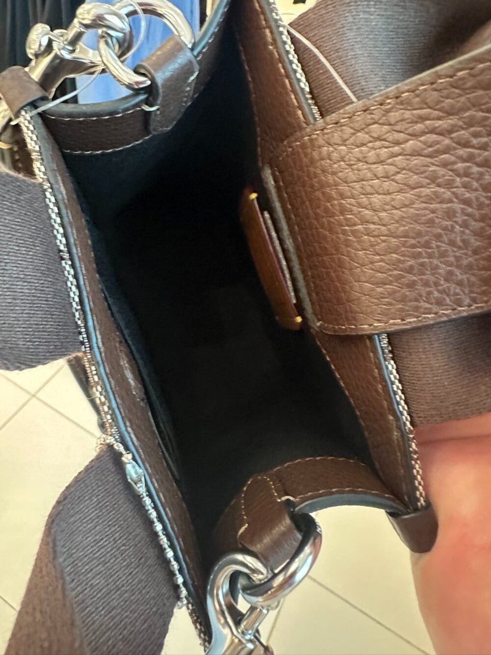 NWT! Coach CCL75 Smith Mini Tote Bag In Signature Jacquard Silver/Oak/Maple - Picture 9 of 11